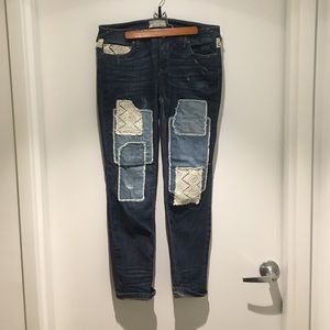 Free People Patched Denim Jeans in size 31