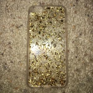Clear phone case w gold specs