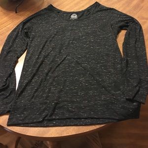 Black with white long sleeve shirt with band