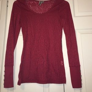 Buckle Lace Top