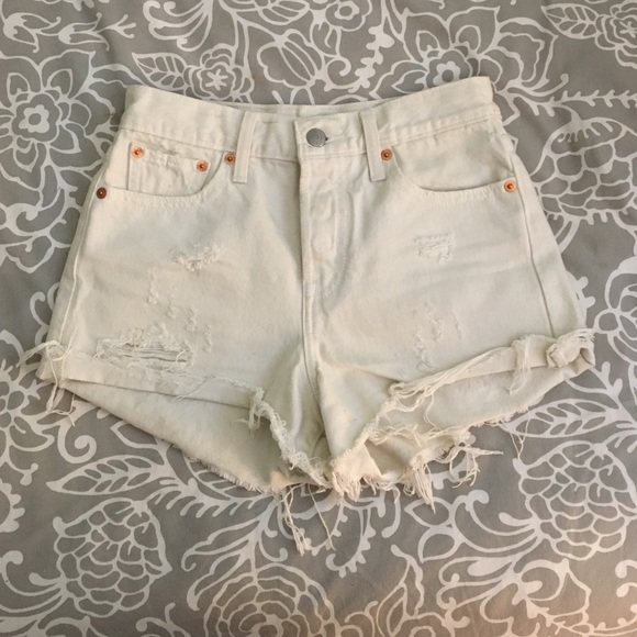 High waisted jean shorts