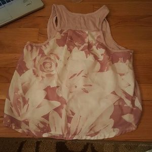 American Eagle rose silk tank top