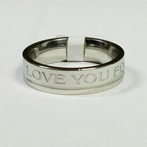 Love You Forever Engraved Diamond Wedding Band