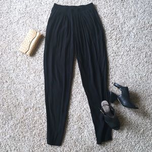 Wayf Front Pleat Crepe Slouchy Pants