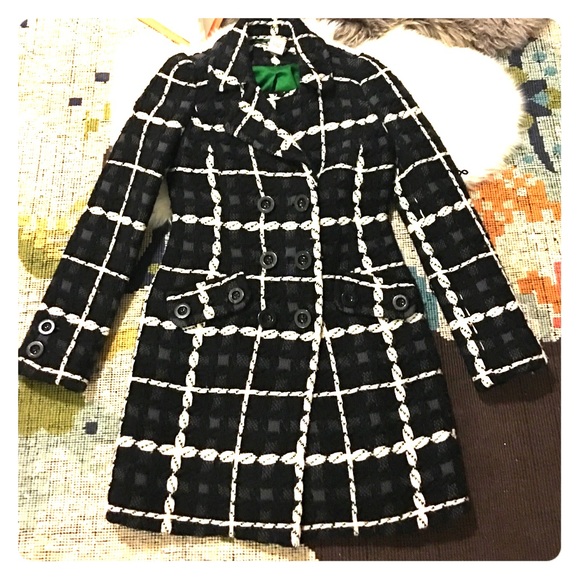 Anthropologie Elevenses plaid Coat