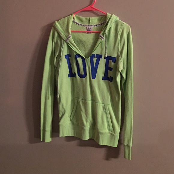 Lime green PINK sweatshirt