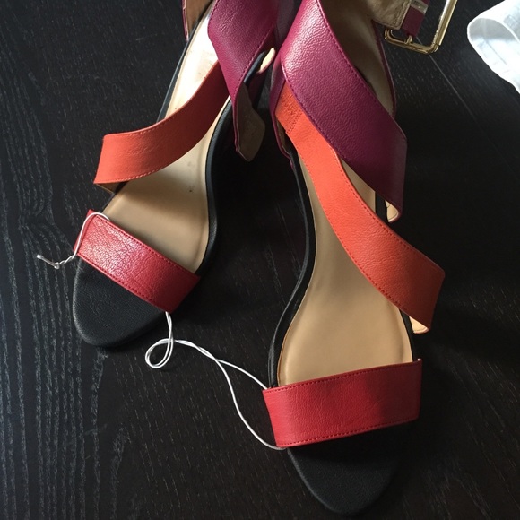 Super fun, colorful brand new Nine West platforms
