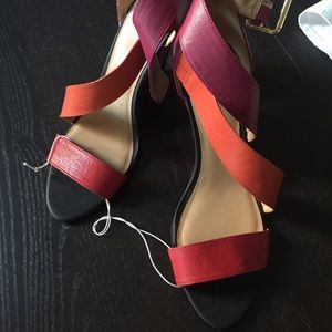 Super fun, colorful brand new Nine West platforms