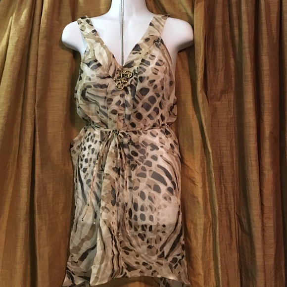 NY&Co sheer tie blouse