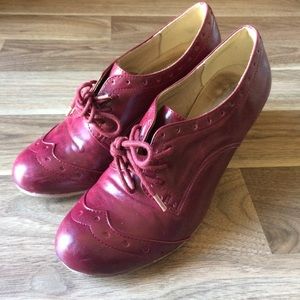 Chelsea Crew Wedge Oxfords in Wine
