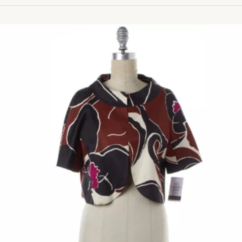 Trina Turk Silk Cropped Jacket/Bolero - Size 2