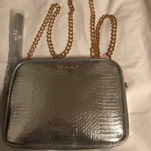 Victoria Secret Silver Cross body with gold chain