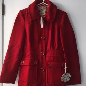 ❌SOLD❌ XS, Red, Wool, WOMEN'S Pea Coat