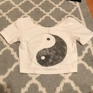 ying yang crop top