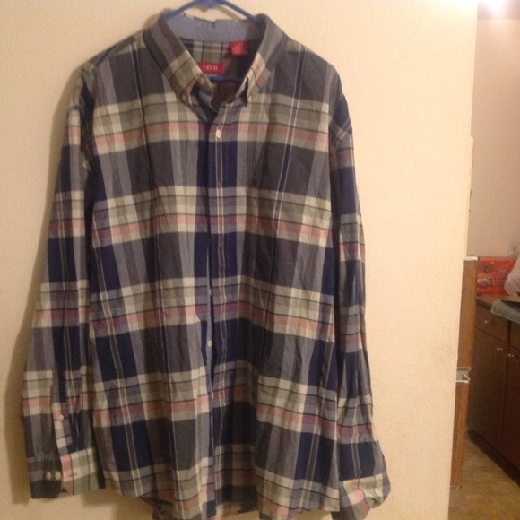 Izod Men's Plaid Button down Shirt - Picture 1 of 4