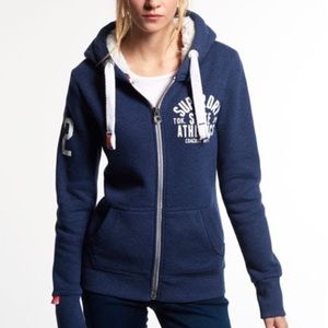 Superdry women's Track &Field Fur Lined Zip Hoodie