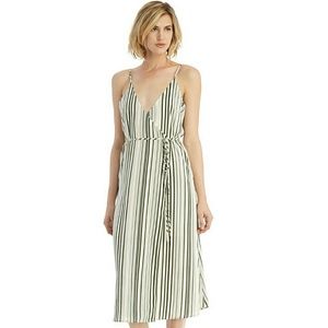 J.O.A striped wrap dress