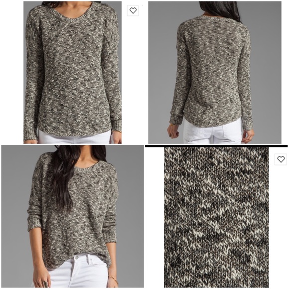 Vince Thick & Thin Sweater in Granite