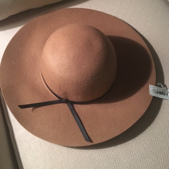 Camel colored wool floppy hat
