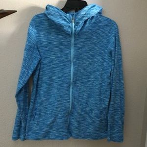 Athletic hooded zip up