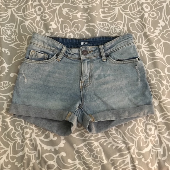 High waisted jeans shorts