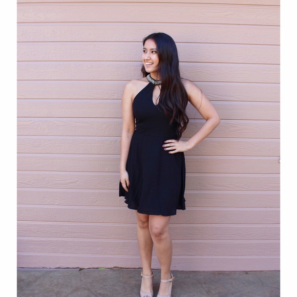 Boutique Dresses & Skirts - Black Beaded collar openfront formal dress