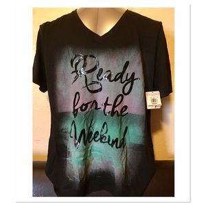 Woman Cotton Vneck Short sleeve Tee 2X 18-20WIde