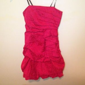 Red Ruffled Formal Dress