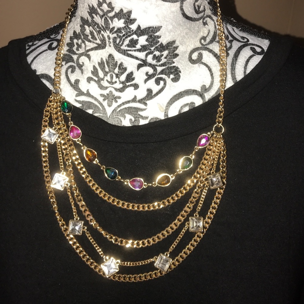Multi-colored Jewel tone Necklace