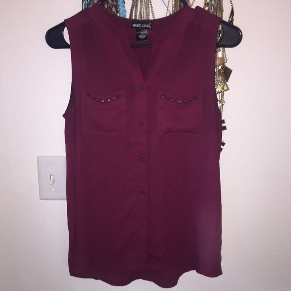 Burgundy blouse