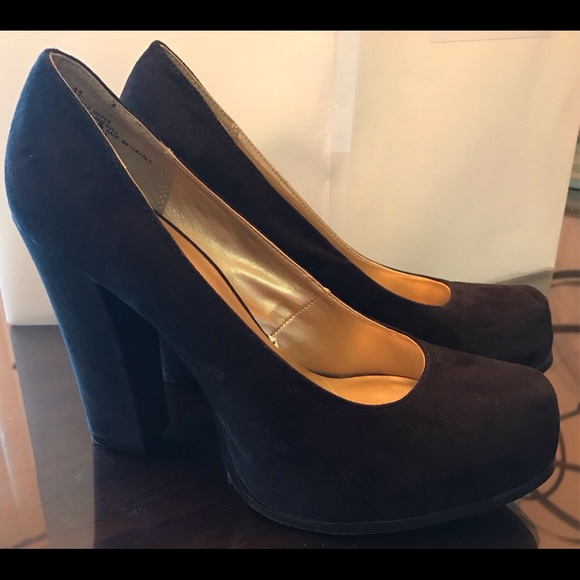 Mossimo Black Micro-suede Platform Heels