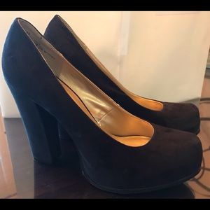 Mossimo Black Micro-suede Platform Heels