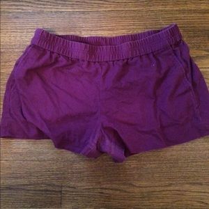 Purple J Crew shorts