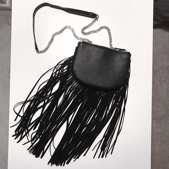 Aldo Bags - Aldo Black Fringe Cross-Body Aldo Bags - Aldo Black Fringe Cross-Body