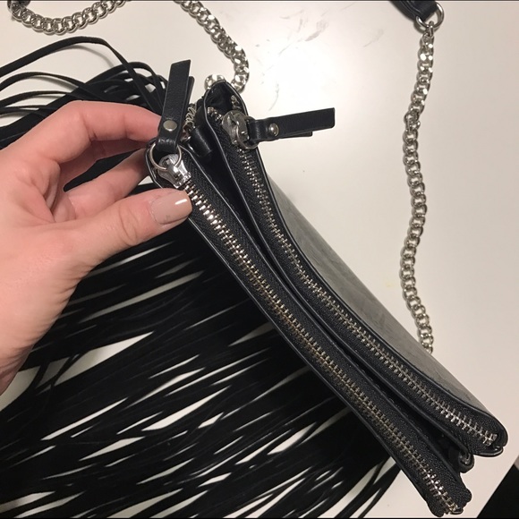 Aldo Bags - Aldo Black Fringe Cross-Body Aldo Bags - Aldo Black Fringe Cross-Body