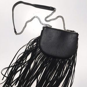 Aldo Bags - Aldo Black Fringe Cross-Body Aldo Bags - Aldo Black Fringe Cross-Body