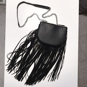 Aldo Bags - Aldo Black Fringe Cross-Body Aldo Bags - Aldo Black Fringe Cross-Body