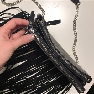 Aldo Bags - Aldo Black Fringe Cross-Body Aldo Bags - Aldo Black Fringe Cross-Body