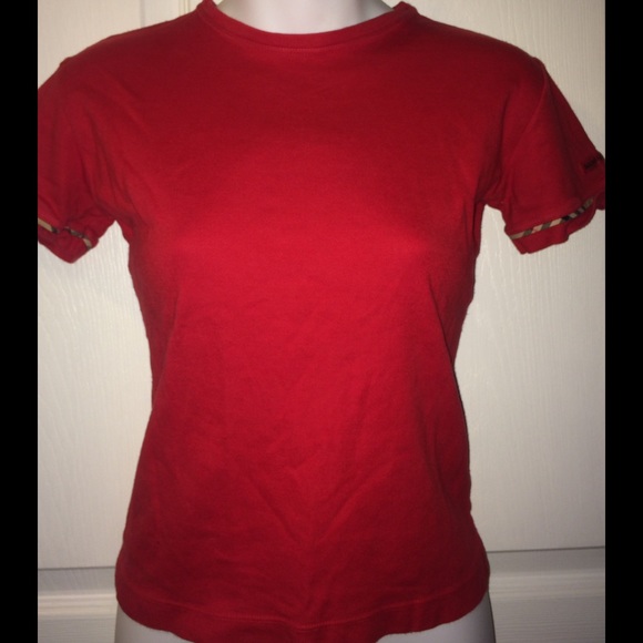 Red 'Burberry Golf' brand t-shirt, M