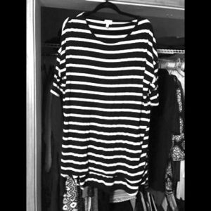 Lularoe Irma Black/White Striped