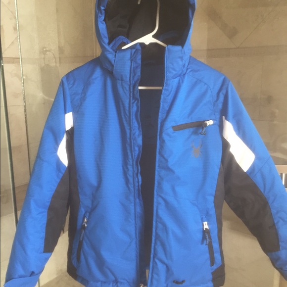 Boys Spyder Ski Jacket worn 1 family trip size 14