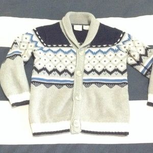 Boys Koala kids fairisle/Nordic cardigan 4T