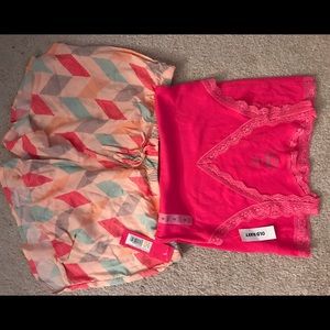 BNWT Pajama Shorts and Tank set