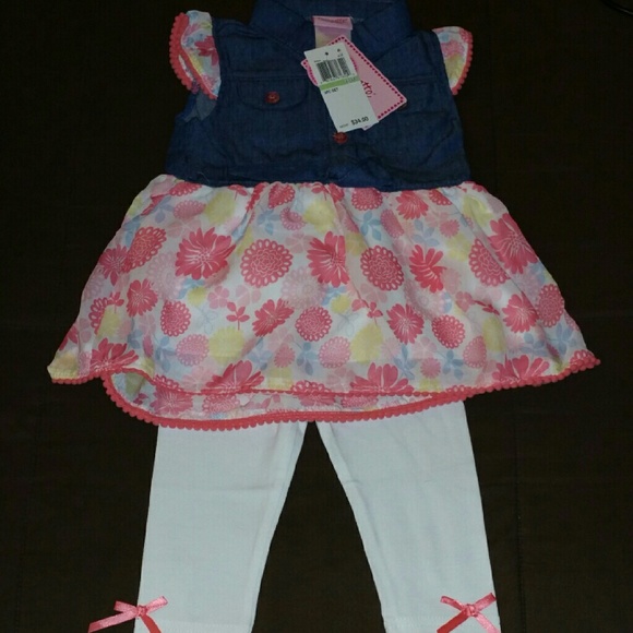 Baby Girl's Denim Tunic & Leggings Set - Picture 3 of 3