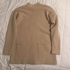 tan pocketed sweater