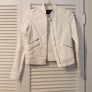 Banana Republic white Moto jacket