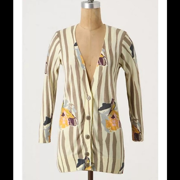 Anthropologie Sweaters - Anthropologie Sparrow Floral Rendering Cardigan