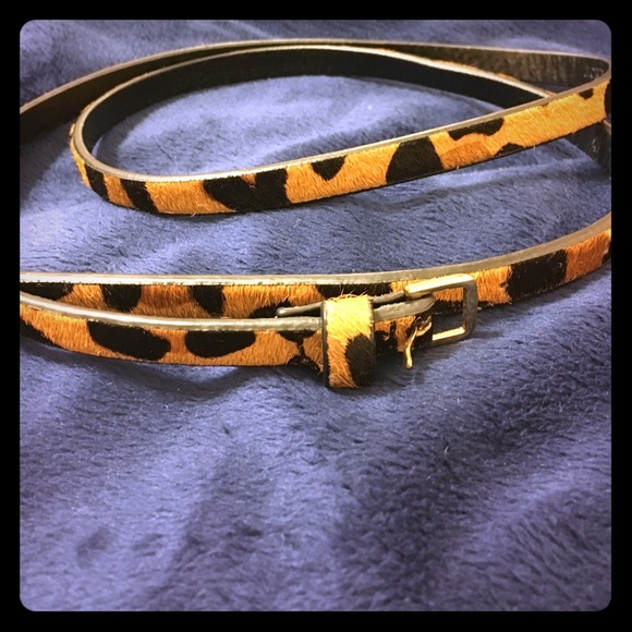 J.Crew Leopard skinny belt