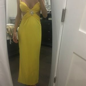Yellow evening dress