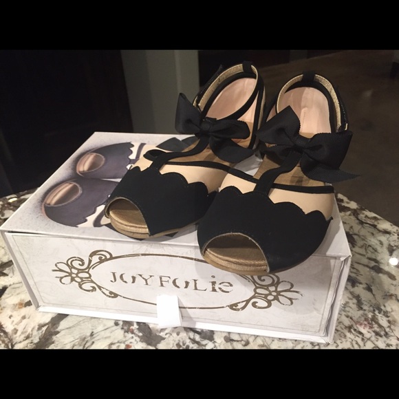 Joyfolie Girls Avery Peep Toe Shoes Size 3Y